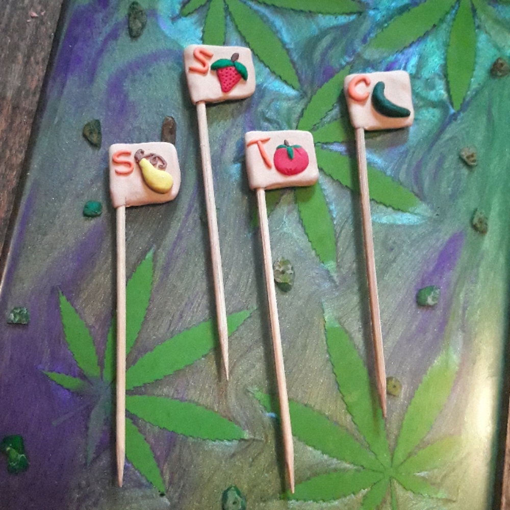 Vegetable markers set if 4